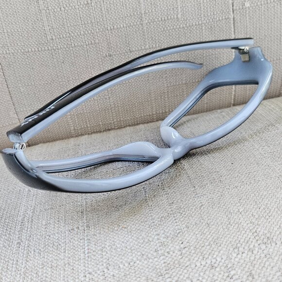 DKNY Oversized Black Square Glasses W Milky Baby Blue Interior Eyeglasses - Picture 6 of 16